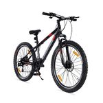 CULTSPORT Dauntless 27.5 inch Cycle/Bicycle MTB (21 Speed) Gear Cycle for Men/Boys with Front Suspension & Dual Disc Brake Mountain Bike | Ideal for 15+ Years, Black
