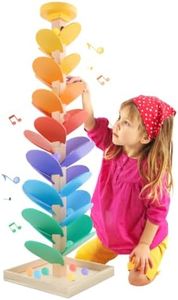 Wooden Marble Run Music Tree Montessori Toys Marble Ball Run for Kids 3-5