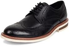 Kenneth Cole REACTION Men's Clyde Flex Lace Up Oxford Shoes, Black, 10