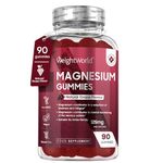 Magnesium Gummies - 90 Vegan Gummies - Magnesium Citrate Offering 125mg Magnesium - for Adults & Kids (5 Years+) - Chewable Magnesium Supplements for Women & Men - 45 Days Supply -Gluten-Free