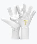 T1TAN Rebel 2.0 White-Out (FP) Goalkeeper Gloves - Goalkeeper Gloves - Football Gloves - with Finger Protection - Size 10