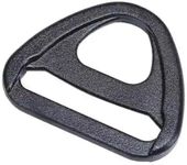 Southern Textiles 25mm D-Ring Slide Hook Heavy Duty Black Plastic Parts for Backpacks, Bags, Tents, Luggage, Bag Accessory (100)