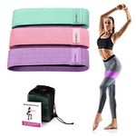 Boldfit Fabric Resistance Band - Loop Hip Band for Women & Men for Hip, Legs, Stretching, Toning Workout. Mini Loop Booty Bands for Glutes, Squats Exercise Usable in-Home & Gym. (Set of 3)