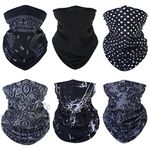 6 PCS Unisex Neck Warmer, Tube Seamless Multifunctional Balaclavas, Face Cover, Face mask, Cycling mask, Ski Mask, Face Snoods Headwear, Cycling Daily Wear (Great Mix A (Z6DWMIXA))