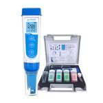 Apera Instruments PC60 Premium 5-in-1 Waterproof pH/Conductivity/TDS/Salinity/Temp. Multi-Parameter Pocket Tester, Replaceable Probe