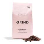 Grind Light Blend Specialty Coffee Beans – 1kg Bag – Light Roast – Suitable for All Coffee Machines – 100% Arabica – Barista Quality – Ethically Sourced – Locally Roasted in UK