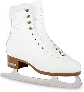 BOTAS - Fleece Cuff/Figure Ice Skates for Women, Girls/Color: White, Size: Adult 6.5