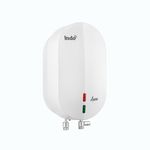 Indo Aura 3 Litres Instant water heater (Geyser) with 4 Layer Safety | 3000 W heating element | Rust proof body | 2 Years Product warranty | 5 years tank warranty | (White)