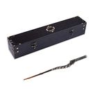 Cottage Garden Handcrafted Dragon Scale Armor Wand and Magic Wand Box 2 Piece Set, Black