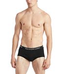 Polo Ralph Lauren Mens Stretch Classic Fit Briefs 4 Pack, Polo Black - 4 Pack, Large