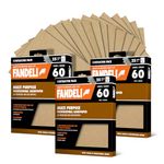 Fandeli | Multi-Purpose Sandpaper | 60 Grit | 75 Sheets of 9'' x 11'' | Ideal for Metal and Wood Sandpaper | Wall Sandpaper | Hand Sanding | Orbital Sanders