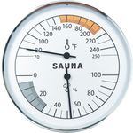 Sauna Thermometer and Hygrometer Combo – Precise Temperature & Humidity Gauge for Sauna Roomsk, Temperature Range 70-250°F, Humidity Range 0-100%