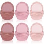 Whaline 600Pcs Dusty Pink Cupcake Liners Dusty Pink Gradient Color Baking Cups Holders Dusty Rose Cupcake Wrappers Muffin Liners for Baby Shower Bridal Shower Wedding Birthday Party Supplies