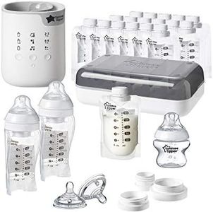 Tommee Tippee Pump & Go Complete Breast Milk Feeding Starter Set