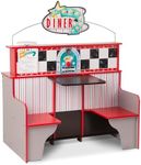 Melissa & Doug Star Diner Restaurant Playset Pretend Play Café and Kitchen Double-Sided Wooden Role Play Toy for Children Age 3+, Gift for Boy or Girl