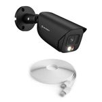 Amcrest 4K (8MP) IP PoE AI Camera, 49ft Color Nightvision, Security Outdoor Bullet Camera, 60ft Cat6E Cable, Human & Vehicle Detection, Active Deterrent, 4K @15fps IP8M-2796EB1-CAT6CABLE60FT1 (Black)