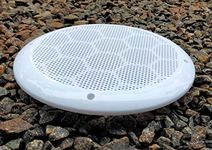 LJL Traders Exhaust Fan Cover / Wall Exhaust Fan Chimney Vent Pipe Cover / Mosquito Net Cover / Dust Controller - 8 inch Round - 2 Piece.