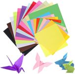 Square Origami Paper, 200 Sheets, 20 Colors Origami Kit for Kids Ages 8-12, Double Sided Colored Paper Folding Paper Origami Paper for Crafts(100 pcs of 6×6in & 100pcs of 8×8in)