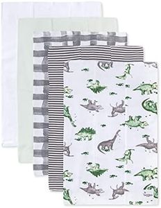 Burt's Bees Baby - Burp Cloths, 5-Pack Extra Absorbent 100% Organic Cotton Drool Cloths