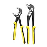 Tech Trader® Pair of 250mm & 300mm Sliding Plumbers Waterpump Pliers with Cushion Grip Handle