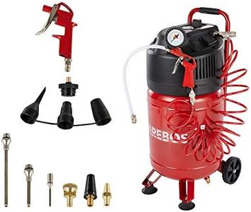 Arebos Compresseur d'air | avec kit d'accessoires 13 pièces | mobil | Sans huile | Arrêt automatique | Capacité : 30 litres