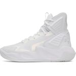 Under Armour Women's Highlight Ace 2 Volleyball Shoes Sneaker, (100) White/White/Halo Gray, 8.5