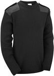 Military/Security Style Pullover, Black, XXL