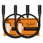 BestSounds 2Pack XLR Microphone Cable 1M (3FT), Oxygen-Free Copper (OFC) XLR Male to Female Cord/XLR Cables/Mic Cable (1m 2Pack)