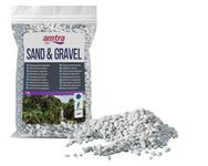 AMTRA GRAVEL NOA - Natural aquarium gravel, decorative floor, white coarse grains size 4-8 mm, format 2kg