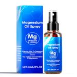 Pure Magnesium Oil Spray, Extra Strength Magnesium Oil Skin & Body, 60Ml Magnesium Chloride Oil Spray, 100% Pure Magnesium Oil Spray for Feet, Sleep, Relax, Anxiety