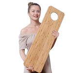 Bamboo Home Life Long Charcuterie Board - 30 Inch Long Cheese Board Includes Hole for Dips or to Hang on Wall - Great for Meats, Cheeses, Appetizers Platter At Parties, Gifts