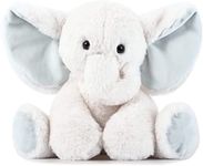 TCBunny Baby Elephant Bedtime Stuffed Animal Plush Toy Gift 11", Kids, (White)