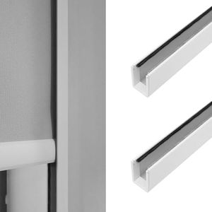 Blindify U Channel Aluminium Alloy Light Blocking Strips, Light Blockers for Window Shades and Blinds, Blackout Side Tracks for Bedroom 2 Pcs Customize
