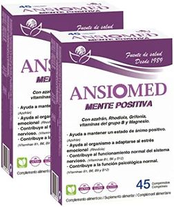 Ansiomed Mente Positiva - 90 cápsulas - Herbetom Bioserum | suplementos serotonina con azafrán, rhodiola, griffonia, vitaminas y triptofano con magnesio | manten un estado de ánimo positivo - Dopamina
