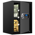 3.4 Cuft Large Safes for Home Use Fire and Water Proof, Anti-Theft Digital Security Safe Box With Programmable Keypad & Spare Keys, Home Safes Water and Fireproof for Documents Money Valuables