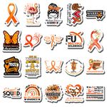 UNILYLY 20 Pcs Multiple Sclerosis MS Awareness Ribbon Bumper Sticker Window Decal Stickers Laptop Bicycle Car Water Bottle Automotive Truck Van Decoration Label for Exterior Accessories, 2 x 2 inch