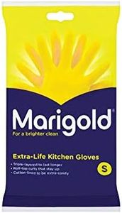 Marigold Unisex Gloves, Marigold Extra Life Kitchen Gloves Small, Yellow