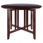 Winsome Wood Alamo Double Drop Leaf Round Table Mission, 42-Inch