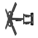 Kanto PS400SG Stainless Steel Outdoor Full Motion TV Mount for 30" to 70" TVs Up to 88 lb (39 kg) | Stainless Steel Arms | Integrated Cable Management | Low Profile | 27.6" Extension | Black