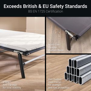 JAY-BE Compact Folding Bed with e-Fibre Mattress – Small Double