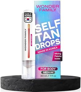 Self Tanning Drops Kit with Mixing Palette – Made in Korea with Natural Ingredients, Aloe Leaf Juice & Hyaluronic Complex Face & Body Non-Toxic, Fragrance-Free, Sunless Bronzing Glow – 1 fl oz