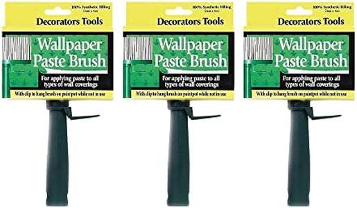 Wallpaper Paste, Shade & Fence and Masonry Paint Brushes for Wallpapering; - Great for Painting Fences and Walls as a Wall/Home Decor (Wallpaper Paste Brush, Pack of 3)