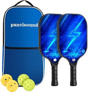 Cozioz Pickleball Paddles Set, Lightweight Pickleball Rackets, Honeycomb Core Carbon Fiber Surface, Comfort Grip, 2 Pack Lightweight Racquets with 4 Pickle Balls 1 Bag