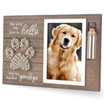 Dog Memorial Picture Frame with Pet Urns for Dogs Ashes, Pet Condolences Photo Frame with Paw Print, Passing Away Gifts for Pet Loss Remembrance, Touching Sympathy Gift for Loss Of Dog, Pet Keepsake