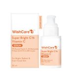 WishCare Super Bright C16 Vitamin C Serum for Oily Skin, Dry & Combination Skin -10% Vitamin C, 4% Niacinamide,1% Kojic Acid, 0.5% Ferulic Acid, Licorice & 4-n-BR- Serum For Pigmentation & Dark Spots 30ml