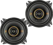 KICKER 47KSC404 KS Series Low Profile 4 Inch 4 Ohm 15 to 75 Watts RMS Power Factory Replacement Coaxial Car Audio Sound System Speakers (Pair)