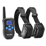 Petrainer PET998DRB2 Dog Training Collar Rechargeable and Rainproof 330 yd Remote Dog Shock Collar with Beep, Vibra and Shock Electronic Collar