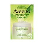 Aveeno Positively Radiant Gel Moisturizer - Dry Skin Lotion - Daily Face & Neck Cream - Hyaluronic Acid & Soy - 45 grams