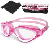 HotSrace Swimming Goggles Anti Fog Anti UV No Leakage,Polarized/Non Polarized Swim Goggles Soft Silicone Clear Vision Easy to Adjust for Adult Men Women Teenager