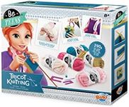 BUKI Be Teens Knitting for Beginners Kit – Learn to Knit Kit for Kids, Adults, Craft Set with Wool, Needles & Instructions - Finger Knitting & Stocking Stitch - Make a Scarf, Purse & Gloves